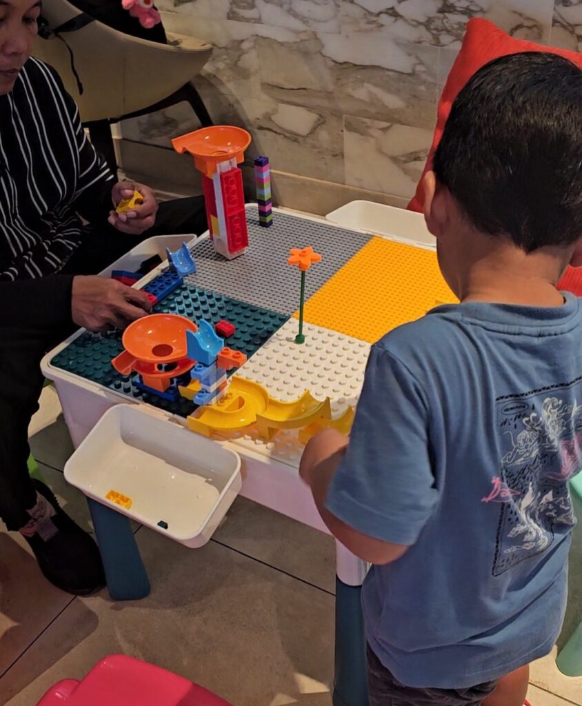 Lego Area at Together and Co Family Buffet at Hilton Garden Inn